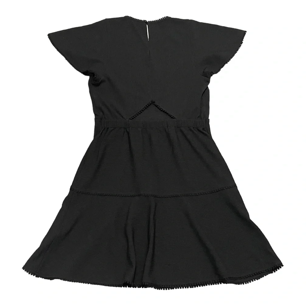 Joie Black Jewel Neck Cybele Short-Sleeve Sheath Dress Small Host Pick! New - Picture 3 of 5